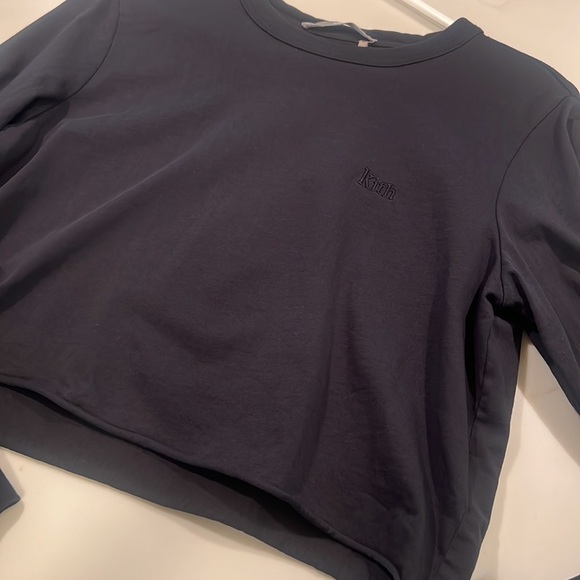 Kith Women’s Black Long Sleeve Crop Top size Small - Picture 6 of 8